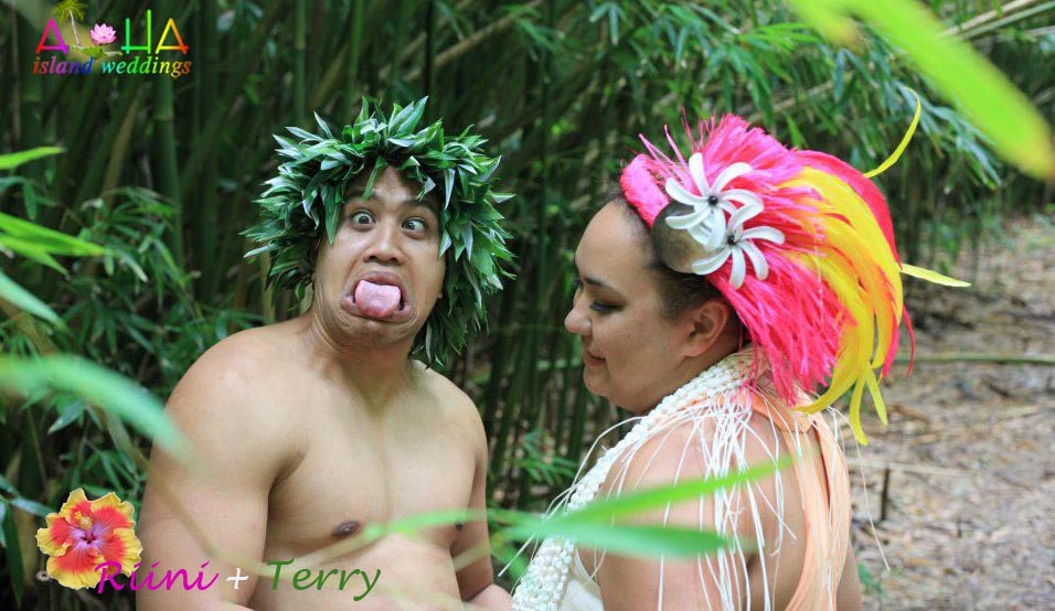 the Maori warroir expression after wedding in the forest